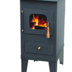 Камина Металик мини с чугунен плот
