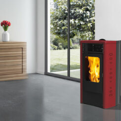 Пелетна камина с въздушна риза с един въздуховод DIDA PLUS 12 KW