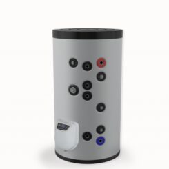 Бойлер с две серпентини, 150л.,стоящ, с електронно управление, Елдом, емайлиран