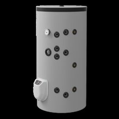 Бойлер с две серпентини, 300л.,стоящ, с електронно управление, Елдом, неръждаем