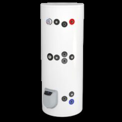 Бойлер с две серпентини, 300л.,стоящ, с електронно управление, Елдом, емайлиран