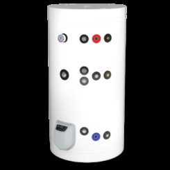 Eldom 400l., with two heat exchangers, with electric control free standing, stainless