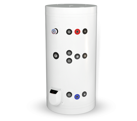 Kombi-Warmwasserspeicher 500L, 2 Serpentine, rostfrei Бойлер с две серпентини, 500л.,стоящ, Елдом, неръждаем