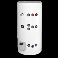 Бойлер с две серпентини, 500л.,стоящ, с електронно управление, Елдом, неръждаем