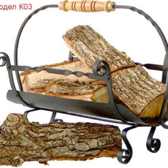 Кош за дърва от ръчно ковано желязо К03