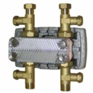 Пластинчат топлообменник с топлоизолация и фитинги S2-16 пластини