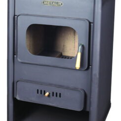 Камина Металик с масивен чугунен плот