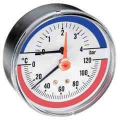 Термоманометър с Клапан - 1/2, Ø80