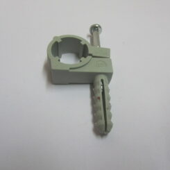 Скоба за Пластмасова Тръба с Дюбел - Единична