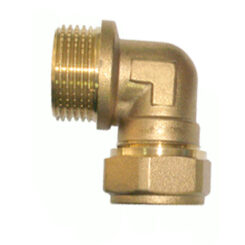 Връзка Ъглова Мъжка Компресационна - Месинг