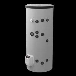 Бойлер с две серпентини, 200л., стоящ, с електронно управление, Елдом, емайлиран