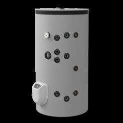 Бойлер с две серпентини, 300л., стоящ, с електронно управление, Елдом, емайлиран