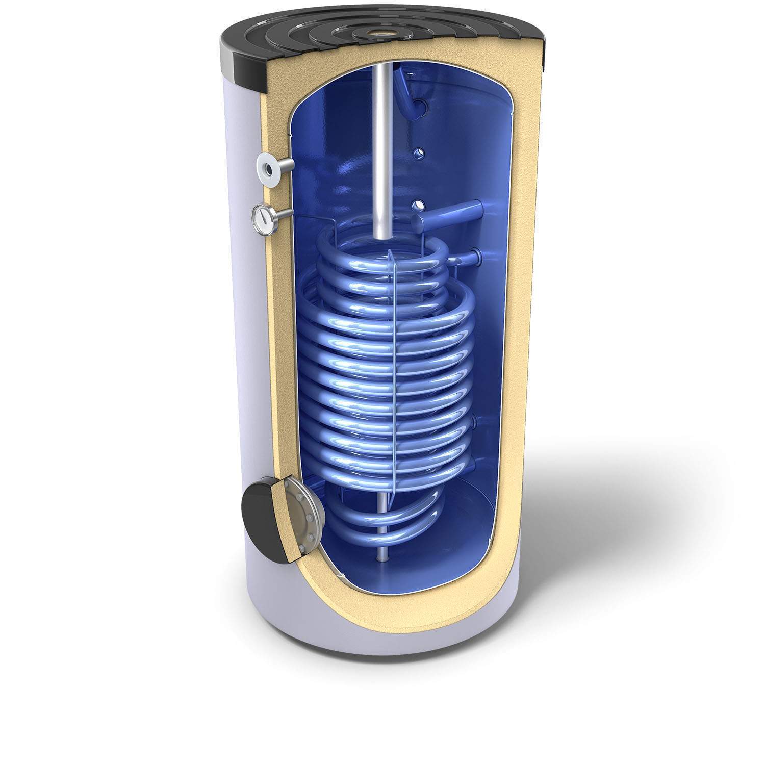 Water Heater with two heat paralel exchangers Tesy 500L, enameled Бойлер с две паралелни серпентини Tesy 500л., емайлиран