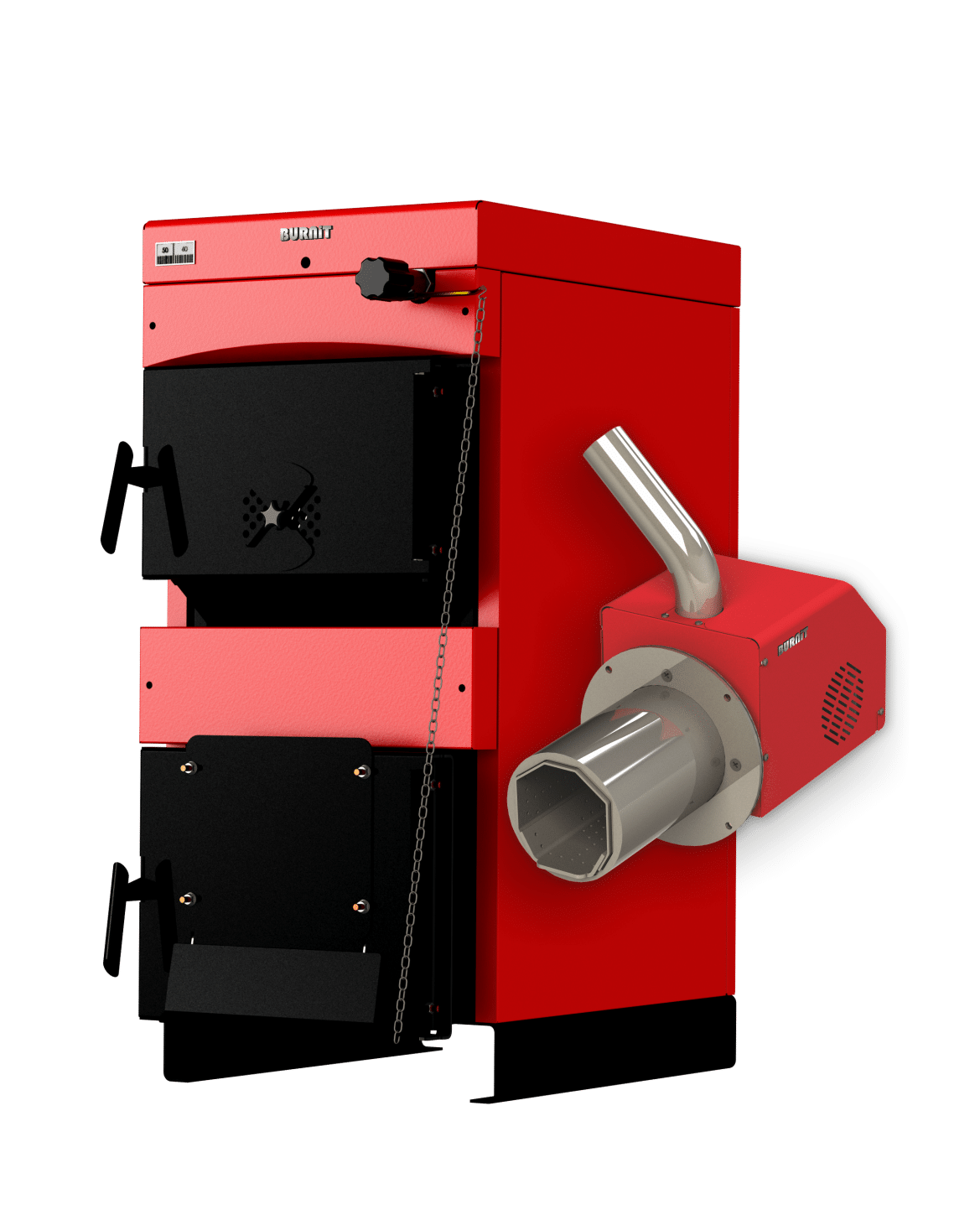Solid Fuel Boiler Burnit NWB MAX Пакет Burnit WBS с пелетна горелка Pell 20kW