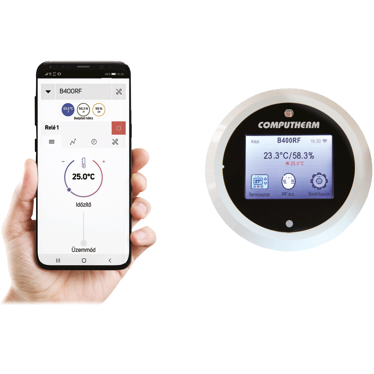 Wi-Fi thermostat COMPUTHERM B300RF Wi-Fi термостат COMPUTHERM B400RF