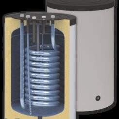 Подов бойлер за газов котел с компактен размер Sunsystem SWUP EXT 120л., eмайлиран