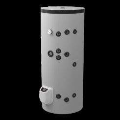 Бойлер с две серпентини, 200л., стоящ, с електронно управление, Елдом, неръждаем